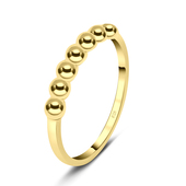 Gold Plated Dot Style Silver Ring NSR-3249-GP